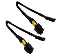 yasoe 2 PièCes LP4 Molex Mâle vers CPU 8 Broches (4 + 4) EPS-12V Adaptateur Secteur Convertisseur Câble Gainé 13 Pouces (33 Cm)