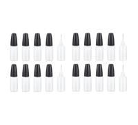 yasoe 20 Flacons Applicateurs de Pointe de Précision, Flacon D'Aiguille de Distribution de 10 Ml/0,34 Oz, Flacon de Colle Vide en PET avec Bouchon D'Étanchéité, Installation Facile