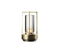 yasoe 2600MAh Lampe de Table LED Rechargeable Lampe de Table à Réglage Tactile Moderne Décoration Lumière pour Chambre Restaurant Or