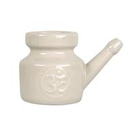yasoe 350Ml CéRamique Neti Pot Nez Pot de Nettoyage Pot à Bec ÉTanche pour RinçAge Nasal Nez Lavage Femmes,Gris