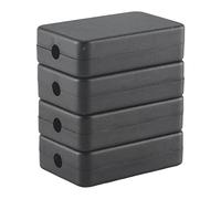 yasoe BoîTe de Jonction éLectrique 4 PièCes BoîTier de Jonction de Projet éTanche en Plastique éLectrique Noir 2.16X1.38X0.59 Pouces (55X35X15Mm)