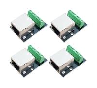 yasoe Carte de Dérivation de Connecteur de Prise Ethernet RJ45 4 Pièces, Carte de Connecteur 2,54 Mm, Terminal Adaptateur Réseau Blindé