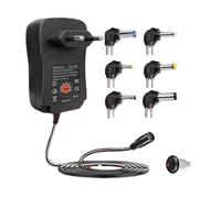 yasoe Chargeur Adaptateur avec Port USB, 6 Embouts de Fiche, Adaptateur 3V 4.5V 5V 6V 7.5V 9V 12V 2A/2.5A, Prise EU