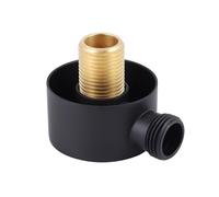 yasoe Coude d'alimentation Murale, Accessoires de Connecteur de Tuyau de Douche à Mural Rond en Laiton G1 / 2 Pouces Sortie D' pour Douche-Noir