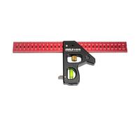 yasoe Jauges Règle D'Angle Carré Multifonction de Haute Précision pour le Travail Du Bois, Règle D'Angle Mobile de 30 cm de Long