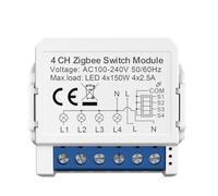 yasoe Module Tuya Zigbee Zero Fire Smart Switch à Deux Voies de Contrôle, Supportant Le Contrôle Vocal. Automatisation Domestique Bricolage 4 Gangs