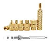 yasoe Outil D'Insertion de Réglage Thermique M2-M8 Écrou Moleté en Laiton Thermofusible Embout D'Insertion Intégré Adaptateur de Presse TS100/TS101 Fer à Souder