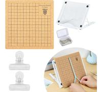 yasoe Planche en Macramé avec Support Réglable en Métal avec Pinces à Broches en T, Fournitures de Projet de Grilles Double Face pour Le Tressage