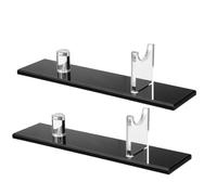 yasoe Support D'Affichage Fixe pour Couteaux en Acrylique - Lot de 2 Supports pour Couteaux Individuels pour la Décoration Intérieure (Base Noire)