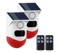 Yasorn Détecteur de Mouvement Intelligent avec télécommande, 120dB IR Sensing Range 12m/110°, (WiFi 2.4GHz) Compatible avec Tuya Smart/Smart Life APP.(2 Pack)