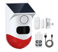 Yasorn RF Infrared Alarm Door Alarm with Remote Control, 120db Infrared Sensor Range 12m/110°, IP67 Waterproof Rating, Perfect Alarm System for Garages, Farms and Gardens