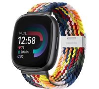 YASPARK Bracelet pour Fitbit Versa 3/Sense, Réglable Sport Elastique Nylon Tressé Remplacement Bracelet pour Fitbit Versa 3/4, Sense 2