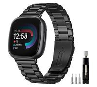 YASPARK Compatible avec Fitbit Versa 4/Fitbit Versa 3/Fitbit Sense 2, Bracelet Métallique en Acier Inoxydable pour Fitbit Versa 4, Fitbit Versa 3, Fitbit Sense 2, Fitbit Sense