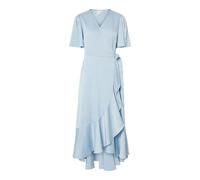 Yas Thea 2/4 Wrap Short Sleeve Midi Dress Bleu 46 Femme