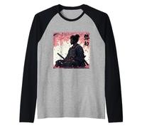 Yasuke Black Samourai Africain Méditant Sous Cerisier Fleur Manche Raglan