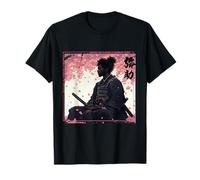 Yasuke Black Samourai Africain Méditant Sous Cerisier Fleur T-Shirt