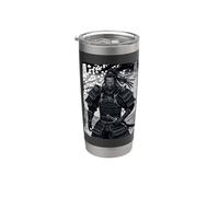 Yasuke First Black Warrior Samourai Art japonais Gobelet isotherme en acier inoxydable double paroi