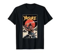 Yasuke Samouraï Africain Japon Histoire des Noirs T-Shirt Graphique avec Valeur, Homme, Noir, L
