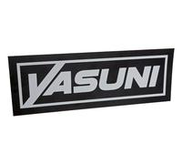 YASUNI Autocollant Moto Silencieux 17 cm x 3,8 cm Noir Vinyle extérieur métal
