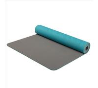 Yate Tapis de yoga double couche TPE turquoise/gris