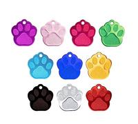 YATEICBC-10 Pcs Plaques d'identification pour chiens en aluminium, plaques vierges colorées, aluminium, DIY, plaques d'identification avec trous pour numéros de téléphone, 10 couleurs