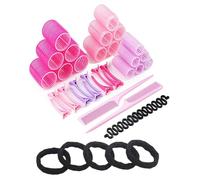 YATEICBC 43 Piece Curling Set, 3 Sizes of Curlers, Sticky Curlers Self-Adhesive with Duckbill Clipper Clips, Long and Small Hair Curlers, Salon Barber