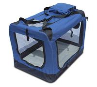 YATEK Box Sacoche Pliable pour Chien, Porte-Chien Pliable avec des entrées latérales et supérieures avec Une visibilité, Un Confort et Une sécurité élevés pour Votre Animal