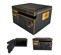 Yately Boîte de Rangement Style Coffre-Fort Originale, Organisateur Décoratif à Thème pour Loisirs Créatifs et Souvenirs, Mini Casse Au Trésor pour Jeux de Société