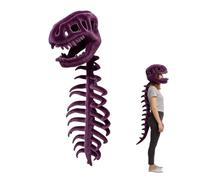 Yately Costume de Dinosaure Enfant - Casque Squelette 3D, Déguisement Dinosaure pour Halloween, Accessoire Cosplay et Décoration de Fête(Purple,S)