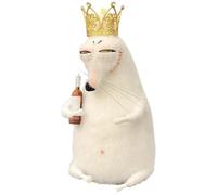 Yately Familiers en Feltre de Laine - Renard Malicieux, Sourire en Coin, Figurine de Renard Humoristique, avec Mains et Pieds Articulés. Compagnons Faits à Main Hors du Commun