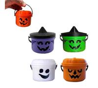 Yately Mini seau d'Halloween avec poignées, mini seau d'Halloween avec poignées, citrouille Boo Buddies Décorations Trick or Treat(4PCS)