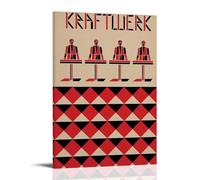 YATERQKWE Kraftwerk Poster décoratif pour salon, chambre à coucher, décoration murale esthétique - 40 x 60 cm - Style cadre