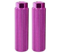 YATINGZHANG Cale Pied BMX 1 Paire de Repose-Pieds vélo antidérapants en Alliage d'aluminium, adaptés aux Axes 3 à 8 Pouces, Pilier Pied, Levier(Purple)