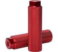 YATINGZHANG Cale Pied BMX Chevilles de vélo en Alliage d'aluminium for VTT, Chevilles arrière adaptées aux Axes 3/8 Pouces(Red)