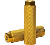 YATINGZHANG Cale Pied BMX Chevilles de vélo en Alliage d'aluminium for VTT, Chevilles arrière adaptées aux Axes 3/8 Pouces(Yellow)