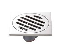 YATINGZHANG Siphon De Sol Drain de Douche Baignoire en Argent Noir Mat carré Laiton 10 cm Grille Drainage Sol(1)