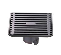 YATINGZHANG Siphon De Sol Drain de Douche Baignoire en Argent Noir Mat carré Laiton 10 cm Grille Drainage Sol(7)
