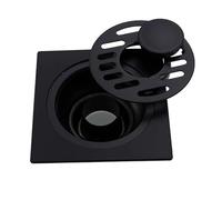 YATINGZHANG Siphon De Sol Siphons de Sol 10cm Acier Inoxydable Noir Drain Salle Bains Cuisine Douche Double carré Bain(Stainless 811511R-B)