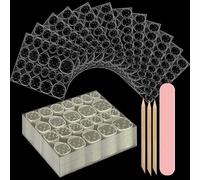 Yatinkim Lot de 720 feuilles de colle à ongles - 30 feuilles - Pour ongles press-on - Gelée - Double face - Autocollants transparents - Tablettes adhésives pour ongles - Gel de manucure - Tablettes