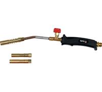 YATO Chalumeau à gaz Chalumeau à souder Fer à souder Flamme 4 kW, 360 mm, 3 buses en laiton, réglage continu de la flamme, chalumeau manuel + accessoires