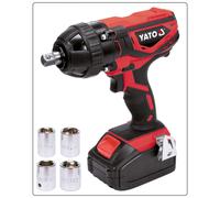 YATO Clé à chocs avec batterie Li-ion 2,0Ah 1/2"" 18V 300Nm