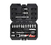 Yato Coffret à outils - Coffret à cliquet 1/4" - Boîte à noix - Kit d'outils pour voiture - 29 pièces