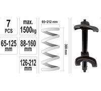 YATO YT-2536 - Compresseur de ressort interchangeable et de retrait de 7 pièces outils de fourche