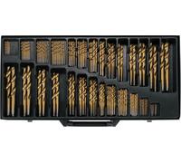 YATO, modèle YT-44677, forets à métaux en titane, 190 pièces, tailles de 1 mm à 13 mm, idéal pour percer dans le métal, outil professionnel pour un perçage de longue durée.