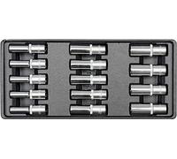 Yato YT-5539 - Plateau en plastique avec 14 prises profondes de 1/2" 8~21 mm