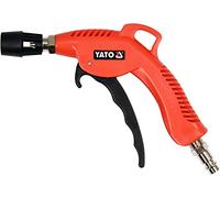 Yato Pistolet de soufflage d'air comprimé professionnel avec buse turbo Venturi, 6,2 bar, raccord d'air comprimé standard 1/4" (6,3 mm), réglable, débit d'air progressif