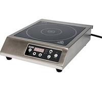 YATO Plaque de cuisson à induction numérique professionnelle 3500 W en acier inoxydable avec choix numérique de la température - Plaque à induction