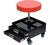 Yato Profi XXL - Tabouret d'atelier avec 3 tiroirs et étagères, réglable en hauteur, pivotant à 360°, 4 roulettes, version stable avec capacité de charge de 15