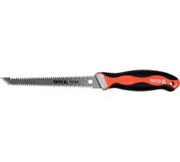 YATO Scie plâtre professionnelle | 180 mm | Manche bi-matière | Lame double face | Scie sauteuse à sec Scie Gipskarton