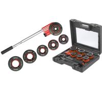 YATO Set de tarauds pour tuyaux 7 pcs., Pinces à fileter Tuyau d'eau Taraud avec 6 têtes de coupe Pince à fileter Coupe-tuyau